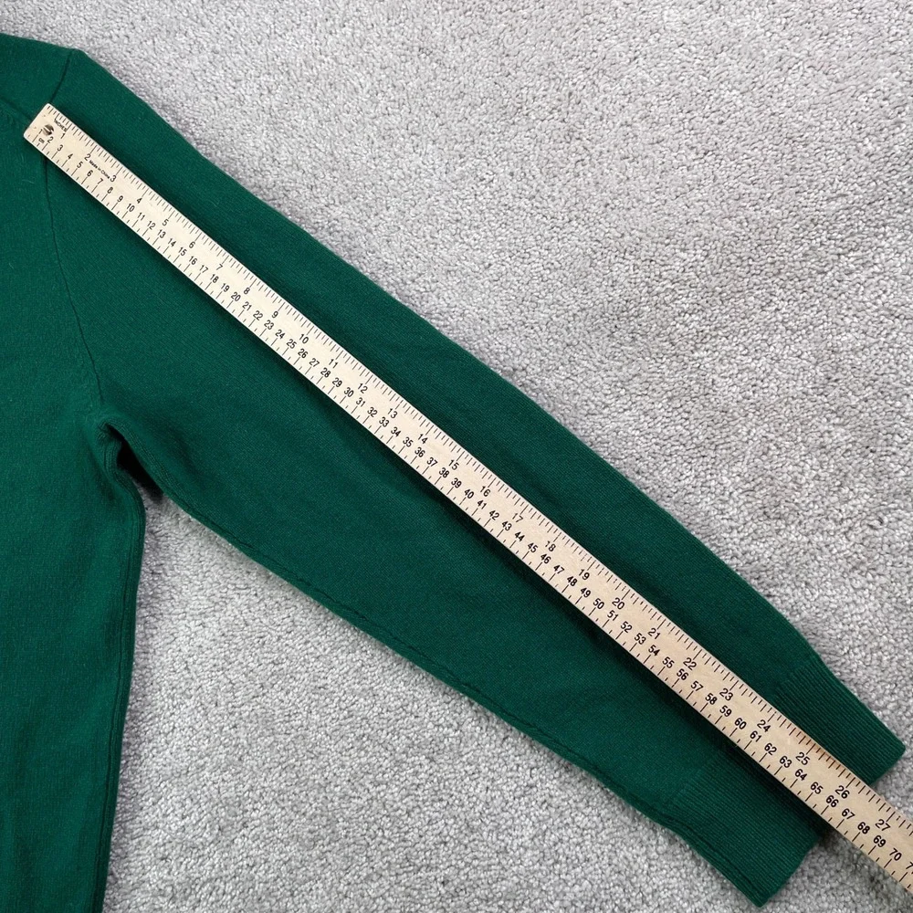 Polo Ralph Lauren Sweater Mens XXL Green Wool Quarter Zip Pullover Classic Logo
